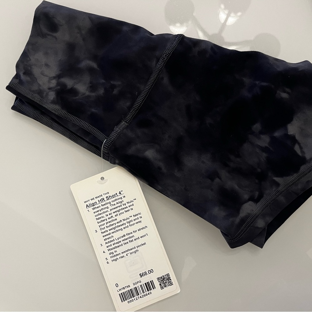 lululemon - Align HR Short 4”, size 0, BNWT